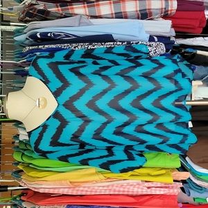 Sheer Zig-Zag Blouse
